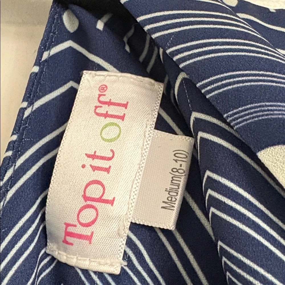 Navy Blue Patterned Dress - Picture 2 of 5